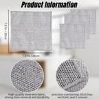 Product information for high-quality steel wire Non-Scratch Dishwashing Cloth with dimensions and features.
